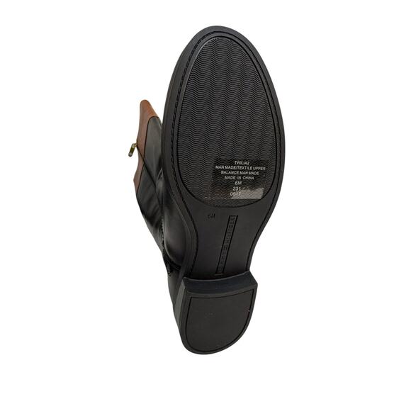 Tommy Hilfiger ILIA 2‎ Women\'s Size 6 Black & Brown Side Zip Knee High Boots NIB